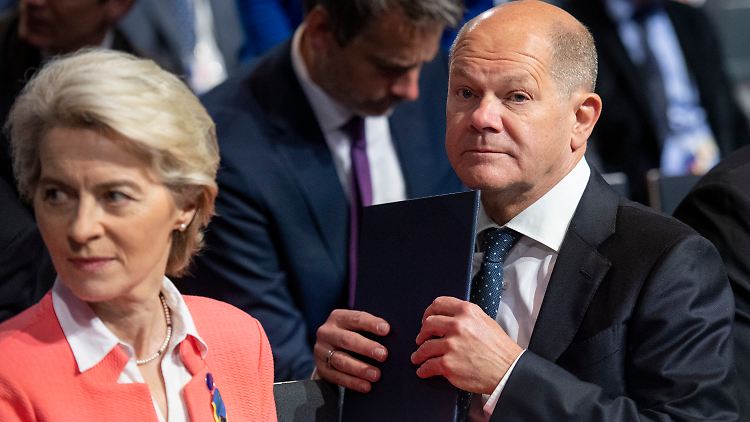 Scholz bezeichnete den Wiederaufbau der Ukraine als "Generationenaufgabe".