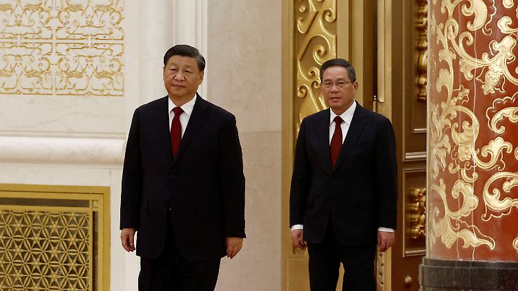 Der Präsident und sein künftiger Premier: Li Qiang folgt Xi Jinping.