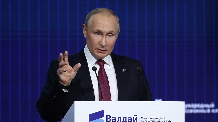 Putin sprach beim jährlichen Treffen des Waldai-Klubs vor Experten aus 44 Ländern weltweit.