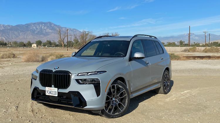 Große Niere, markante Schlitze als Scheinwerfer: Wiedererkennungswert kann man dem BMW X7 jedenfalls nicht absprechen.