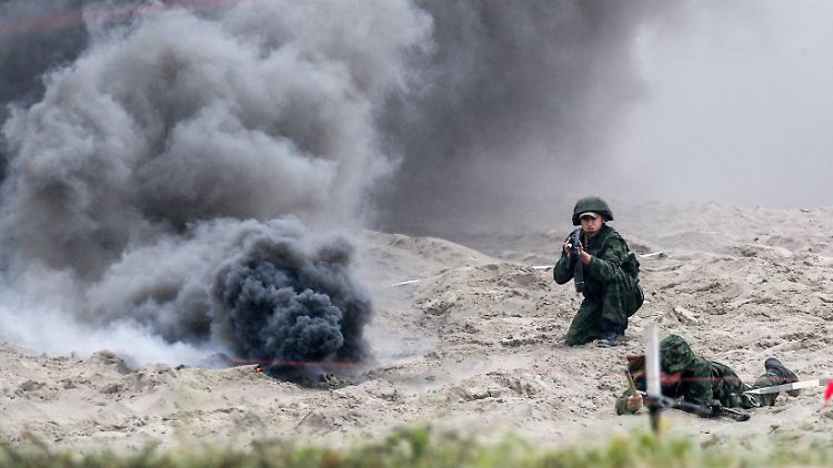 Soldaten des 11. Armeekorps während einer Übung 2017.