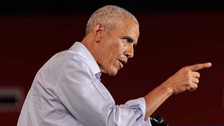 "Im ganzen Land kandidieren Menschen, die versucht haben, unsere Demokratie zu untergraben", warnte Obama.
