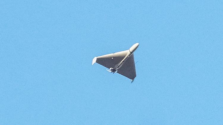 Eine Shahed-136 im Anflug auf Kiew.