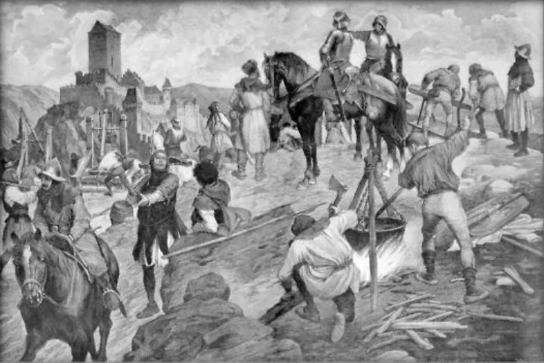 Venceslav-Cerny-Husite-oblehaji-Karlstyn