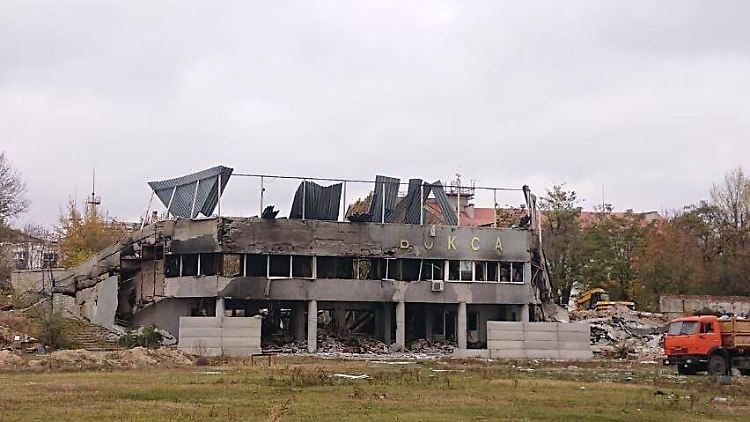 Verlassener russischer Vorposten nahe Cherson. Die Russen hätten entschieden, dass "die Stadt den Kampf nicht wert" sei, sagte ein westlicher Beamter.