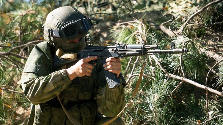 Russischer Kämpfer in der Region Cherson. 