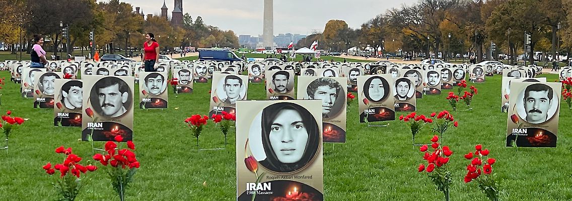 Eine Fotoausstellung in Washington zeigt Iranerinnen und Iraner, die bei Protesten getötet wurden.