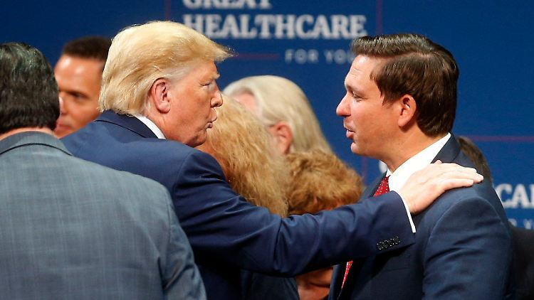 2019 war das Verhältnis von Donald Trump und Ron DeSantis noch besser.
