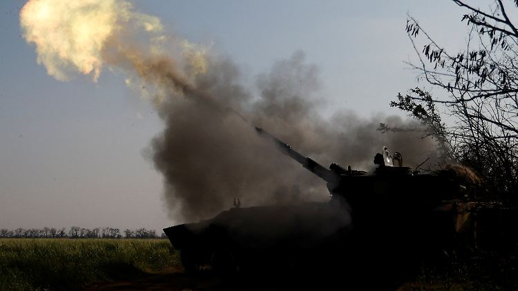 Ukrainische Soldaten in der Region Mykolajiw