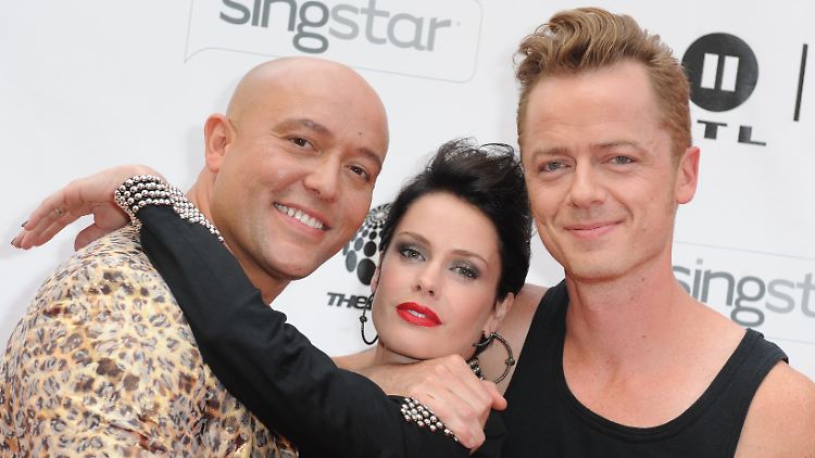 Die Band Aqua, bestehend aus René Dif, Lene Nystrøm und Claus Norreen (v.l.), erreichte 1997 mit "Barbie Girl" Platz eins der deutschen Charts.