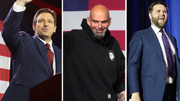 Drei große Gewinner des Abends: Floridas Gouverneur Ron DeSantis, der neue Senator von Pennsylvania John Fetterman und J.D. Vance, ebenfalls Sieger im Senatsrennen von Ohio.