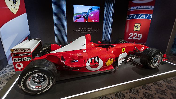 In diesem Wagen gewann Schumacher 2003 dem WM-Titel.