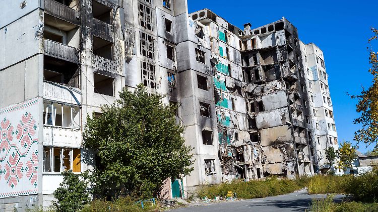 Die ukrainische Stadt Borodjanka wurde im Krieg stark zerstört.