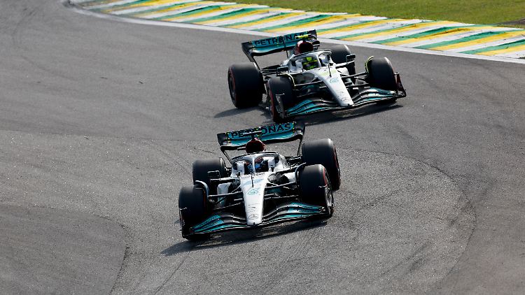 George Russell schlug Rekord-Weltmeister Lewis Hamilton zum zweiten Mal am Wochenende von Sao Paulo.