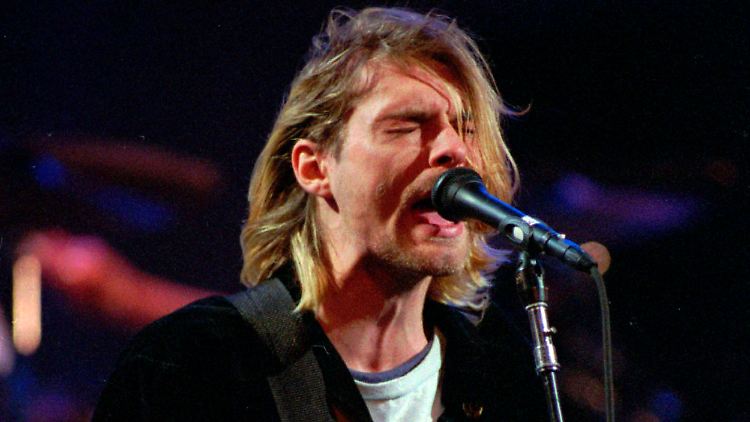 Kurt Cobain 1993 bei einem Auftritt.