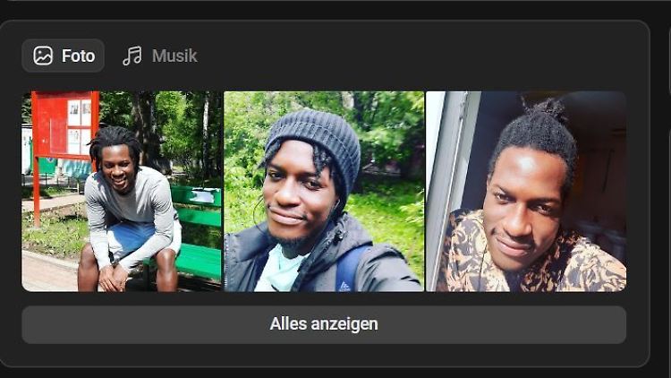 Nejtan Njirenda hatte auch ein Profil beim russischen sozialen Netzwerk VKontakte.