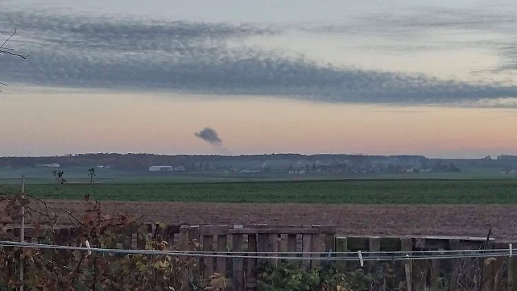 Der Himmel über Ostpolen nach den Explosionen am Dienstag.