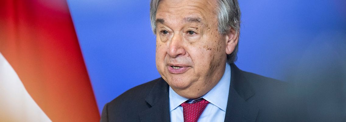 UN-Generalsekretär António Guterres: "Die Welt brennt und ertrinkt vor unseren Augen."