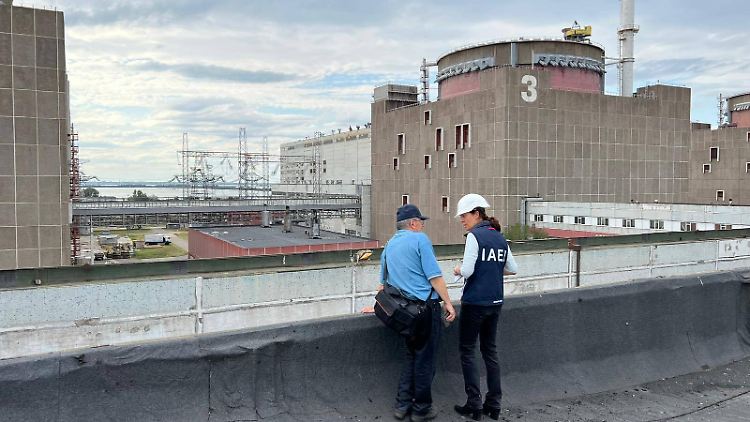 Das AKW Saporischschja im September. IAEA-Experten haben das Kraftwerk auf Schäden untersucht.