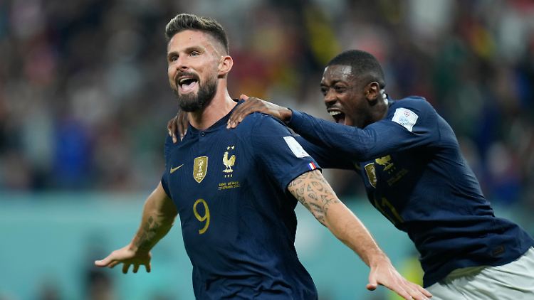 Olivier Giroud traf doppelt für Weltmeister Frankreich, Ousmane Dembélé assistierte.