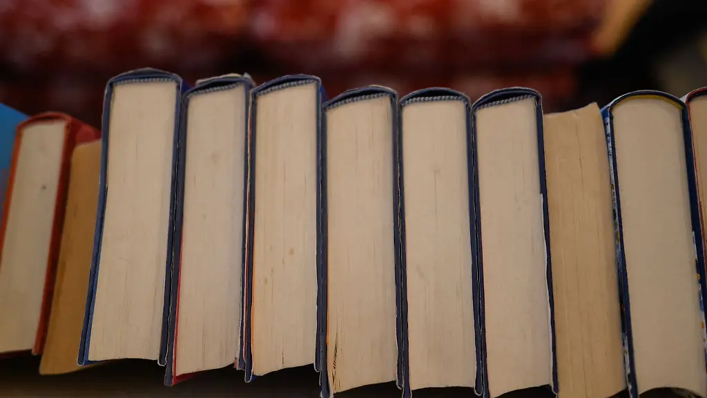 Buecher-stehen-in-einem-Wohnzimmer-in-einem-Regal