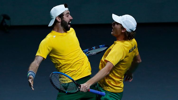 Max Purcell rechts gehört zu den besten Doppelspielern der Welt. Mit seinem Partner Jordan Thompson gewann er 2024 die US Open.