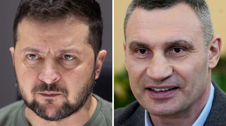 Waren schon früher politische Konkurrenten: Selenskyj (l.) und Klitschko.