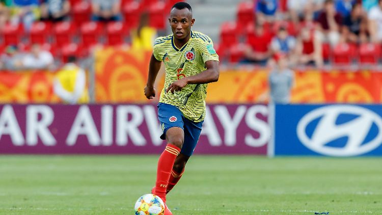 Balanta im Trikot der kolumbianischen U20-Nationalmannschaft.