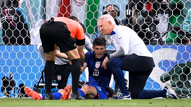 Pulisic verletzte sich bei seinem Tor gegen den Iran.