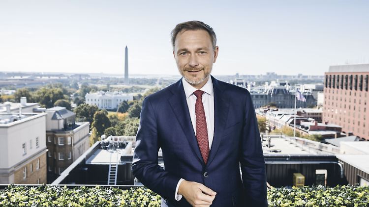 Will gute Beziehungen zu den USA: Lindner während eines TV-Interviews bei einem Washington-Besuch im Oktober.