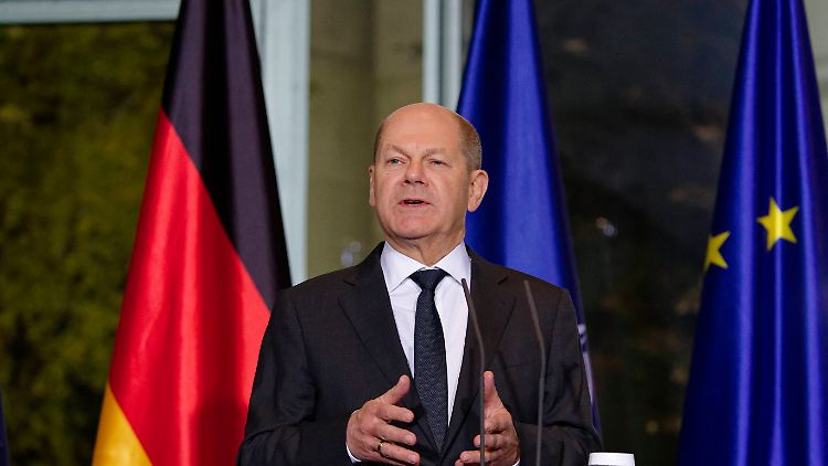 Scholz nach dem Treffen mit NATO-Generalsekretär Jens Stoltenberg vor zwei Tagen.
