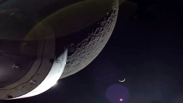 Künftig soll Orion auch Menschen auf den Mond bringen. 