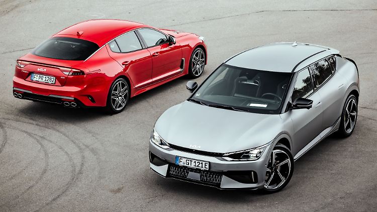 Ein ungleiches Paar, Kia Stinger V6 und EV6 GT - eigentlich müsste man beide haben.