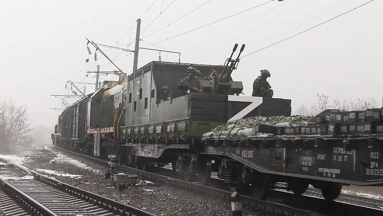 Ein russischer Truppentransport in dieser Woche.