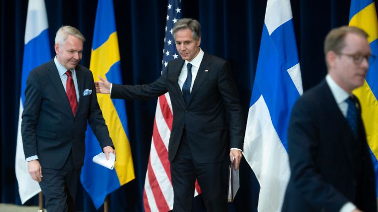 US-Außenminister Blinken empfängt seine Amtskollegen aus Finnland und Schweden. 