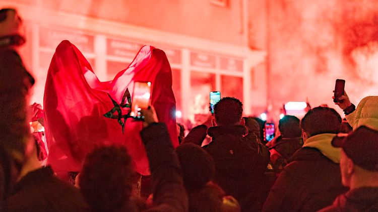 Von Essen bis nach Casablanca: Die marokkanischen Fans feierten ihren historischen WM-Erfolg.