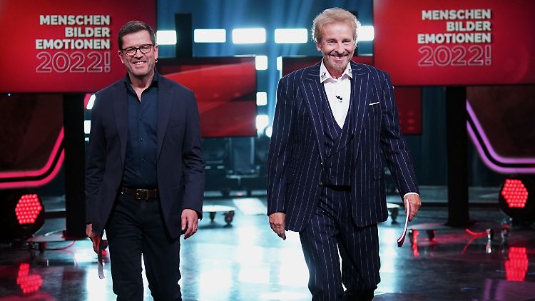Die beiden Gastgeber der Sendung: Thomas Gottschalk und Karl-Theodor zu Guttenberg.