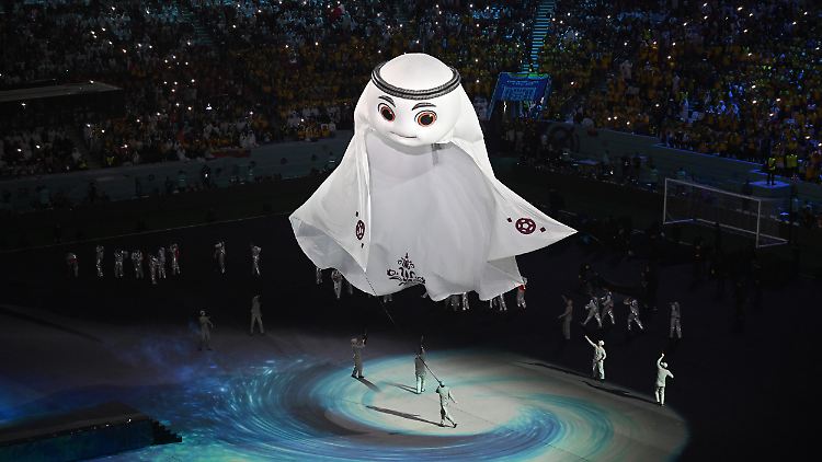 Ein Hauch von Korruption liegt über der WM in Katar - hier ein Bild von der Eröffnungsfeier am 20. November.