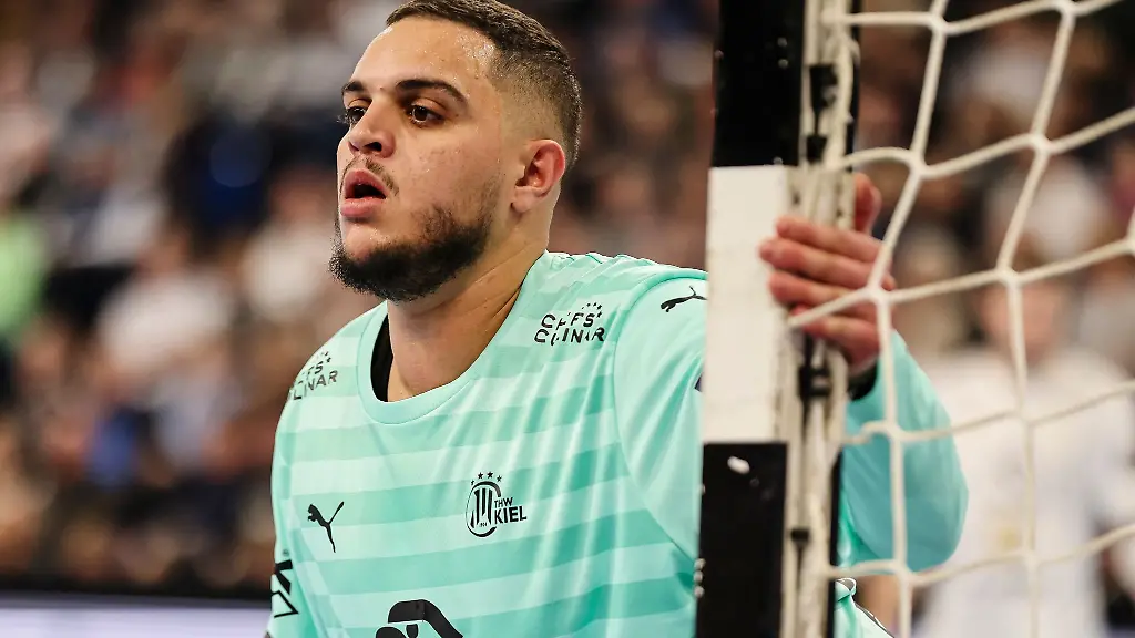 Handball-Champions-League-THW-Kiel-Kolstad-Handball-Gruppenphase-Gruppe-A-10-Spieltag-Wunderino-Arena-Kiels-Torwart-Samir-Bellahcene-steht-im-Tor