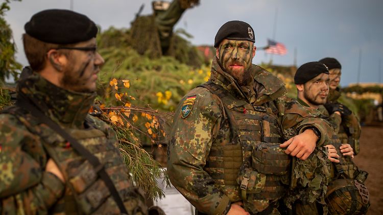Deutsche Soldaten bei einer NATO-Übung in Litauen. 