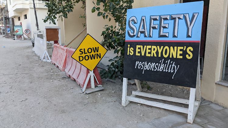 Klare Kante auf der Baustelle. 