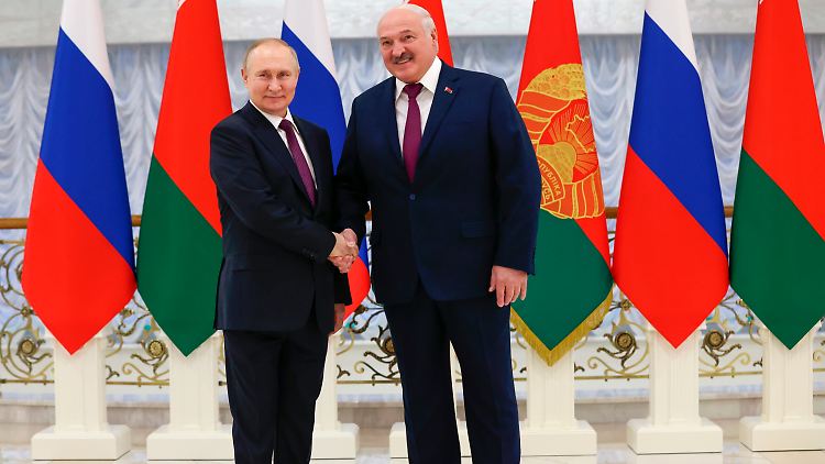 Wladimir Putin und Alexander Lukaschenko, Präsident von Belarus, setzen auf Kooperation.