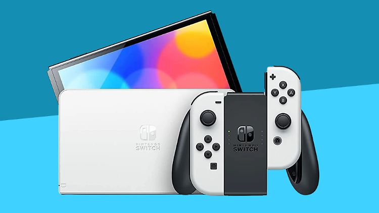 Die Nintendo Switch OLED lässt sich mit Mobilfunkvertrag günstig schießen.