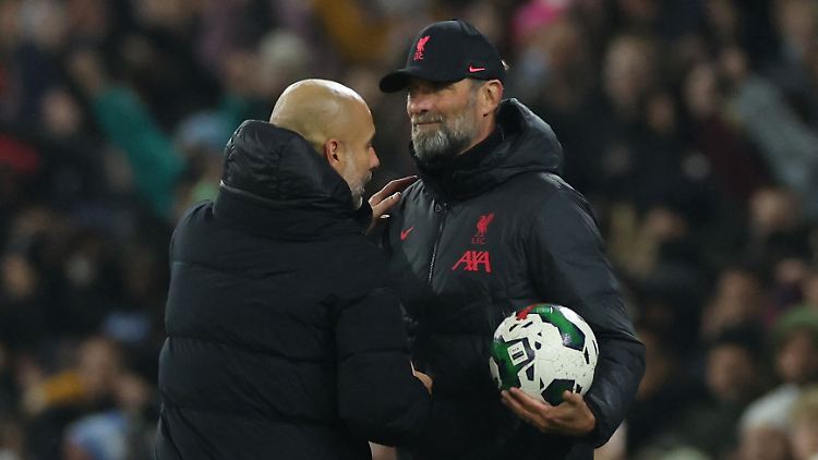 Klopp und Guardiola - nur einer konnte weiterkommen. 