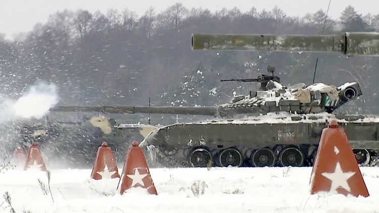 Russische und belarussische Einheiten bei einer gemeinsamen Militärübung vor wenigen Tagen.