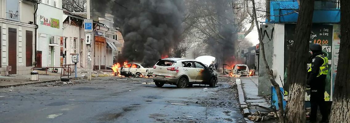 Seit Tagen beschießen die Russen die befreite Stadt Cherson.