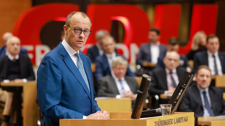 "Dieser Europäischen Union ist es gut gegangen, wenn Deutschland bereit war, diese Führungsverantwortung zu übernehmen", sagt Merz.