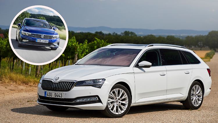 Die Mittelklasse-Kombis Škoda Superb Combi und Volkswagen Passat Variant gehören zu den Bestsellern im Segment.