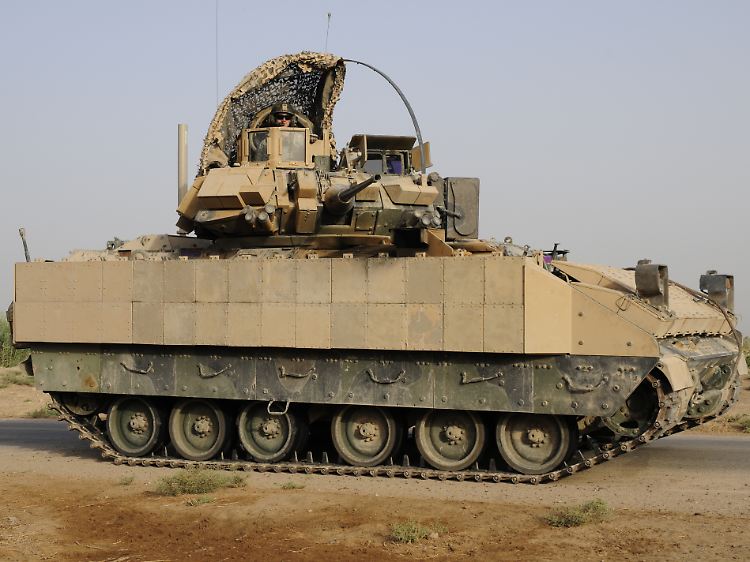 Kampferprobt: Ein US-Schützenpanzer Bradley, hier in der Version M2A2