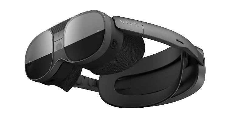 Die HTC Vive XR Elite ist modular aufgebaut und kann auch ohne den großen Akku am Hinterkopf genutzt werden.